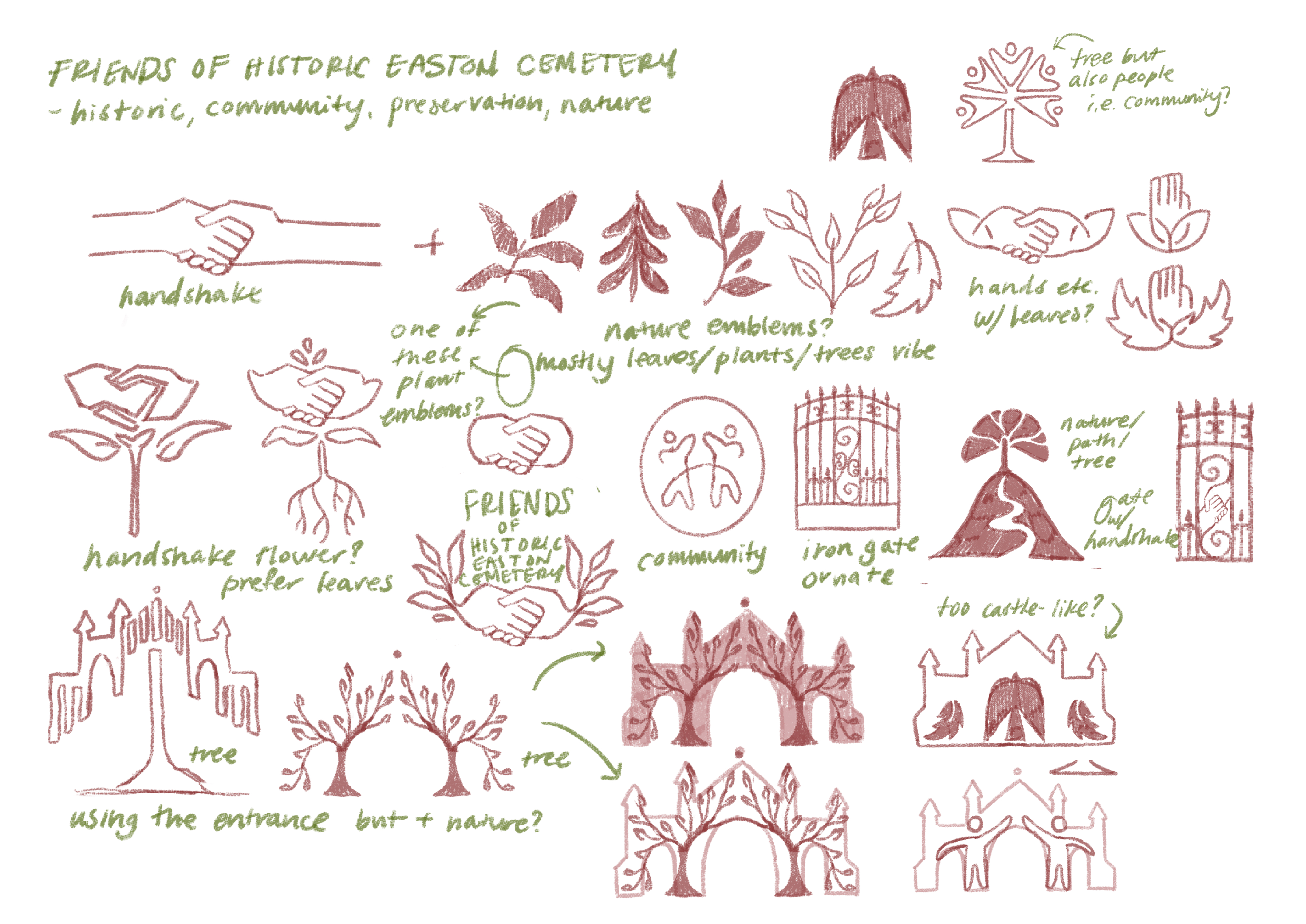 logo brainstorm sketches