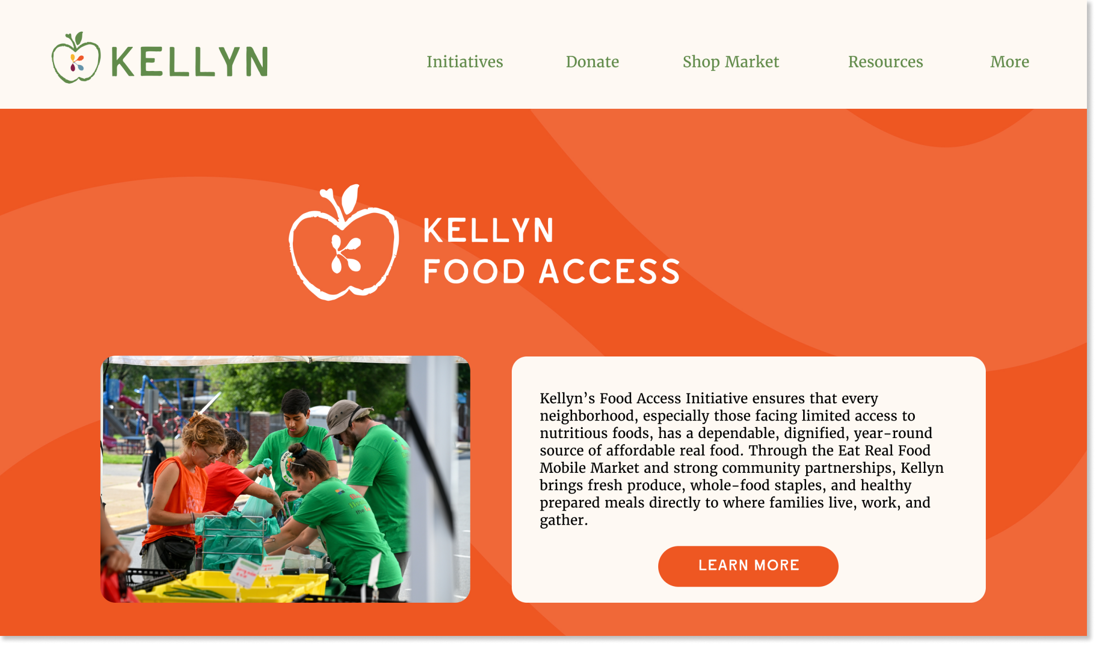 Kellyn webpage example - kellyn food access