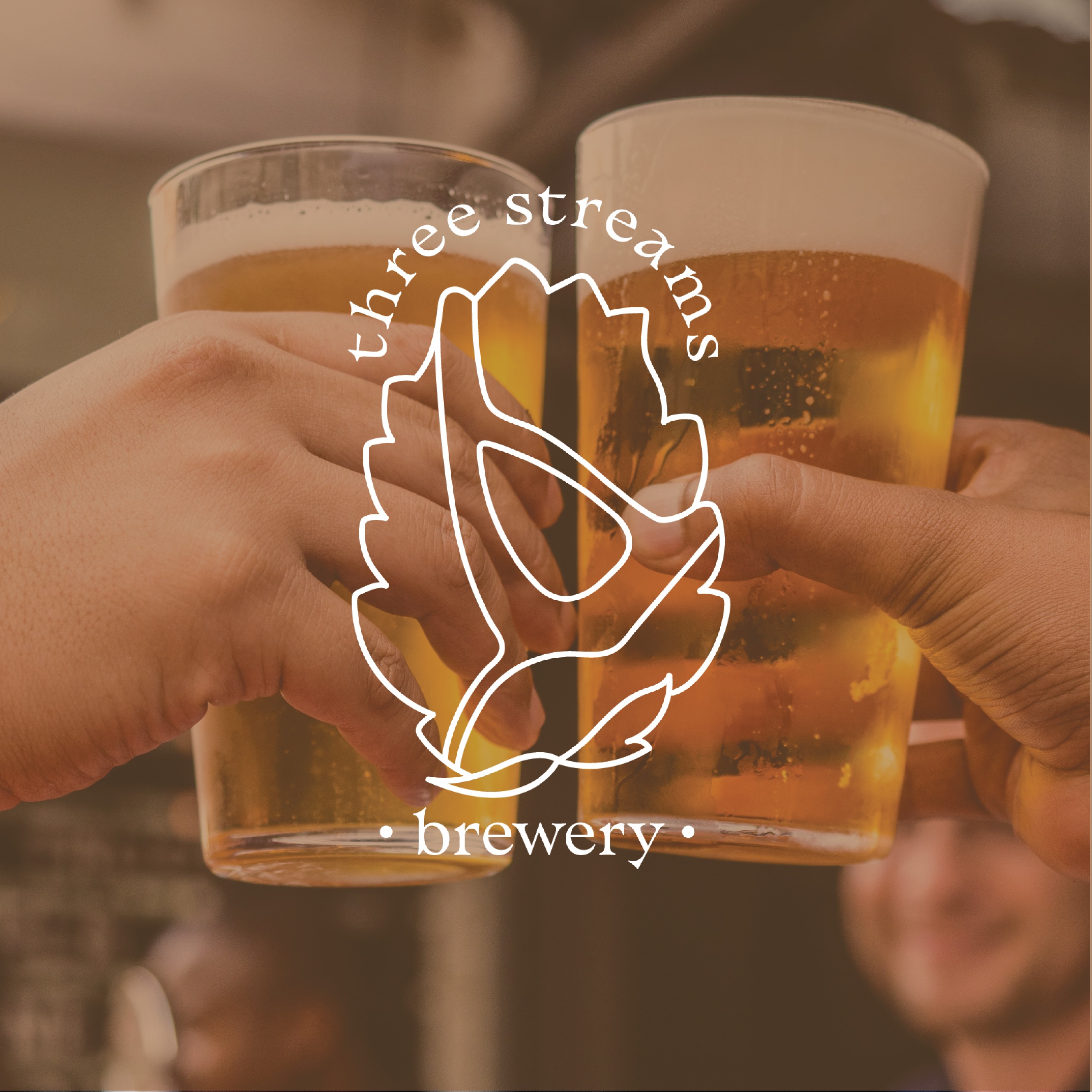 logo over beer